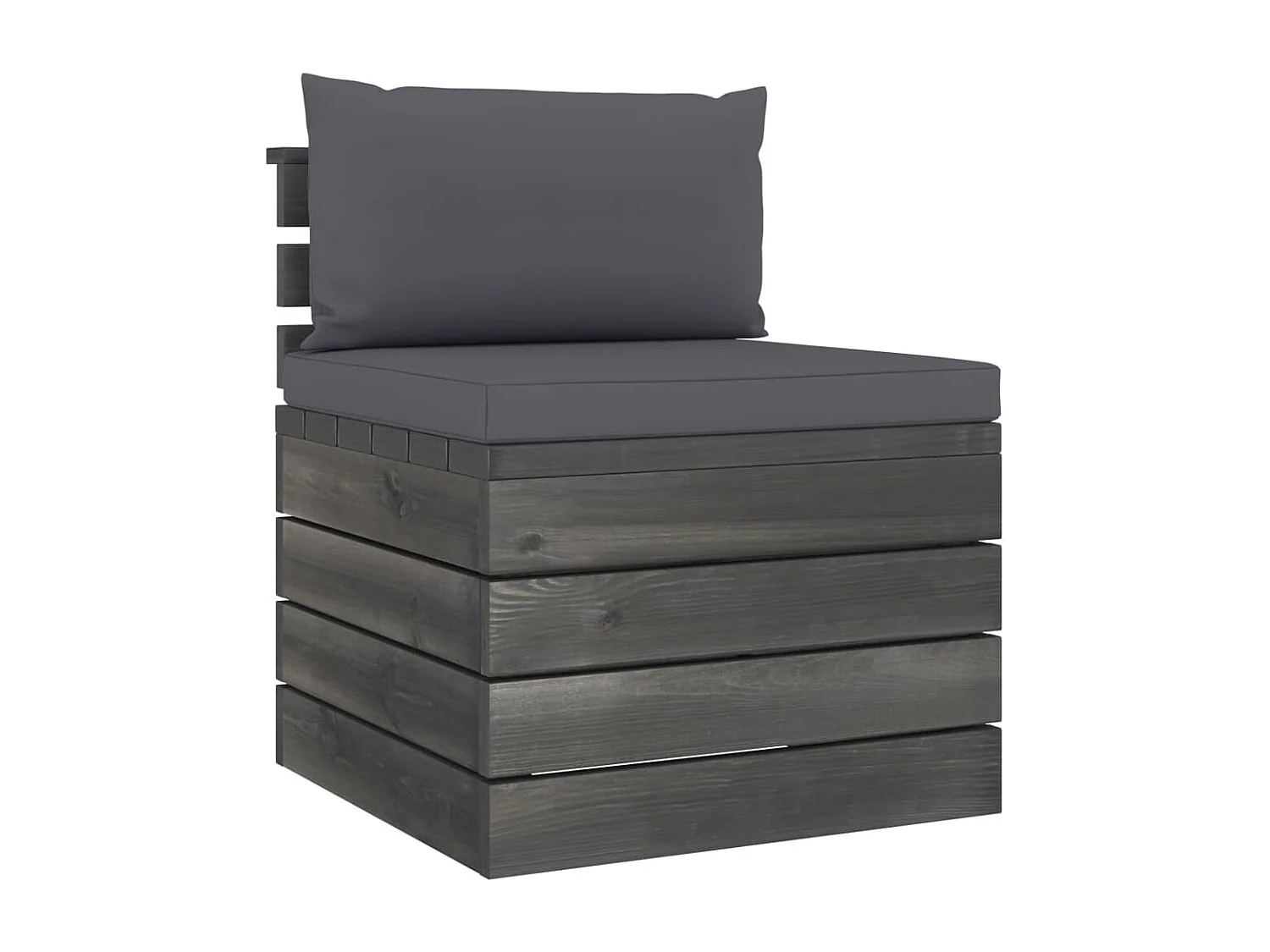 2 pcs conjunto lounge de paletes com almofadões pinho maciço