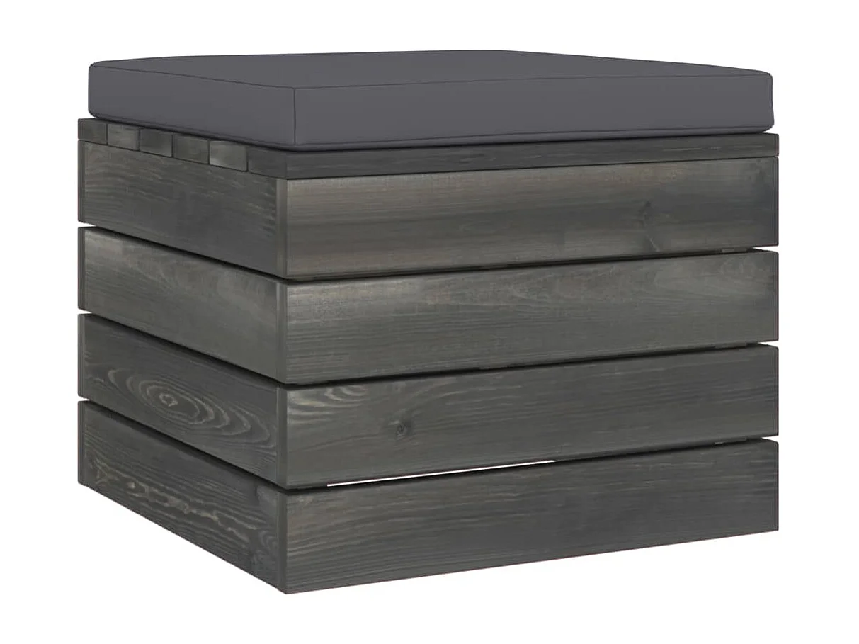 2 pcs conjunto lounge de paletes com almofadões pinho maciço