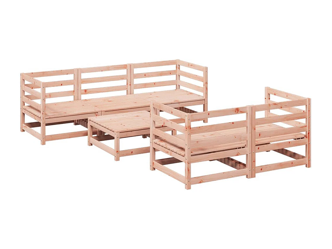 6-tlg. Garten-Sofagarnitur Massivholz Douglasie