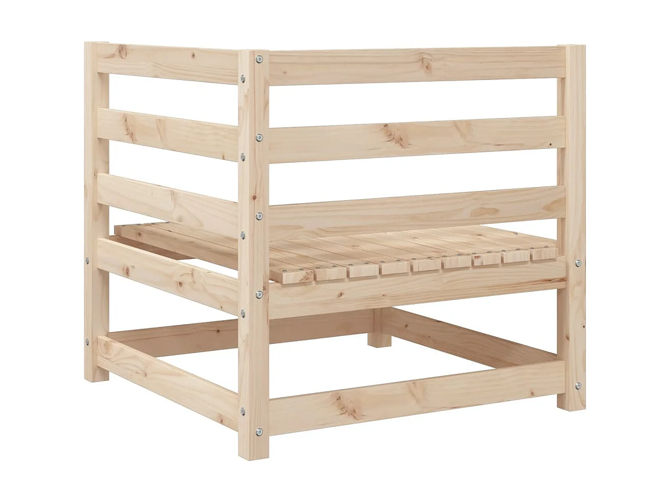 Salon de jardin 6 pcs bois de pin massif