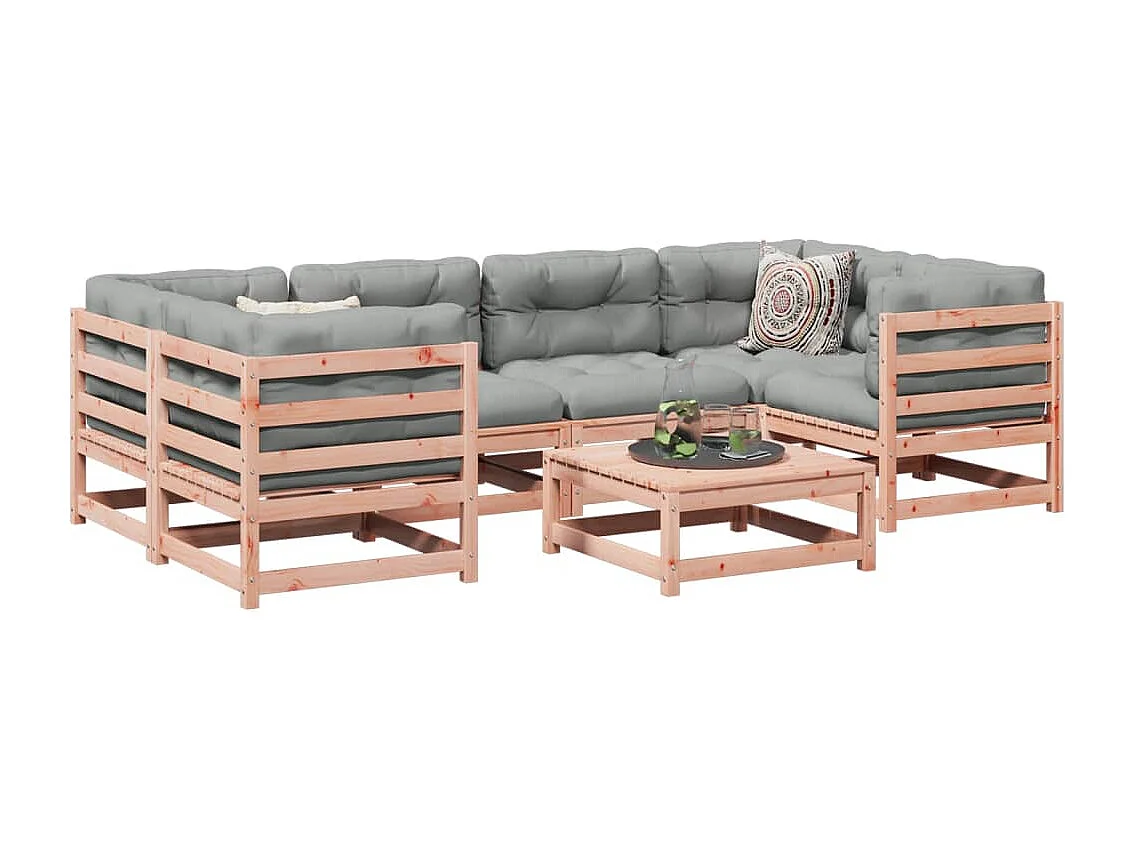 7-tlg. Garten-Sofagarnitur Massivholz Douglasie