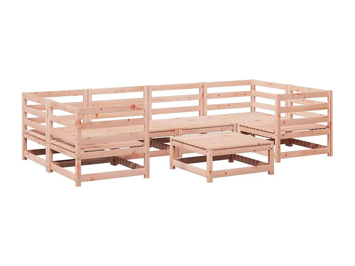 7-tlg. Garten-Sofagarnitur Massivholz Douglasie