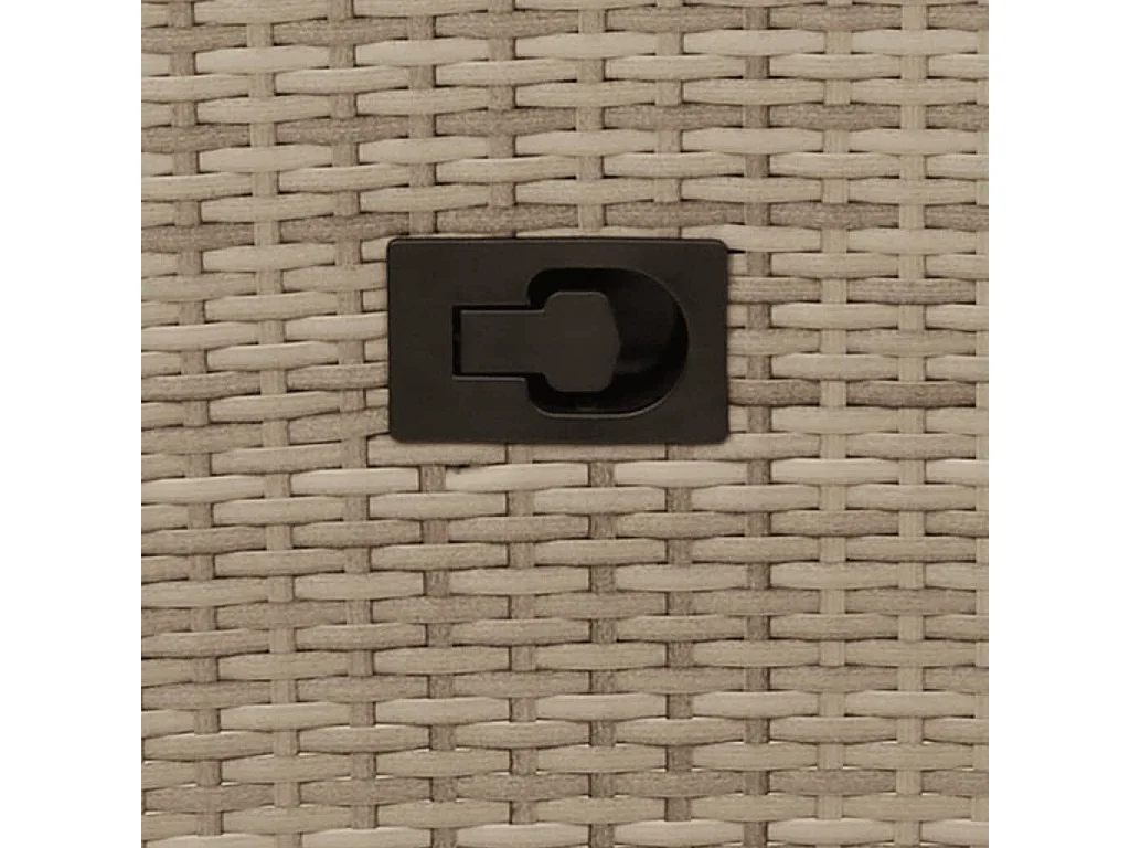 Tuinstoelen 2 st verstelbaar met kussens poly rattan beige