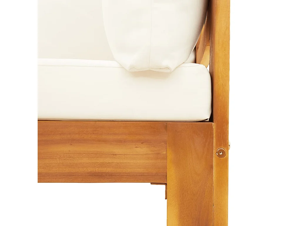 Set Divani da Giardino 4pz con Cuscini Legno Massello di Acacia