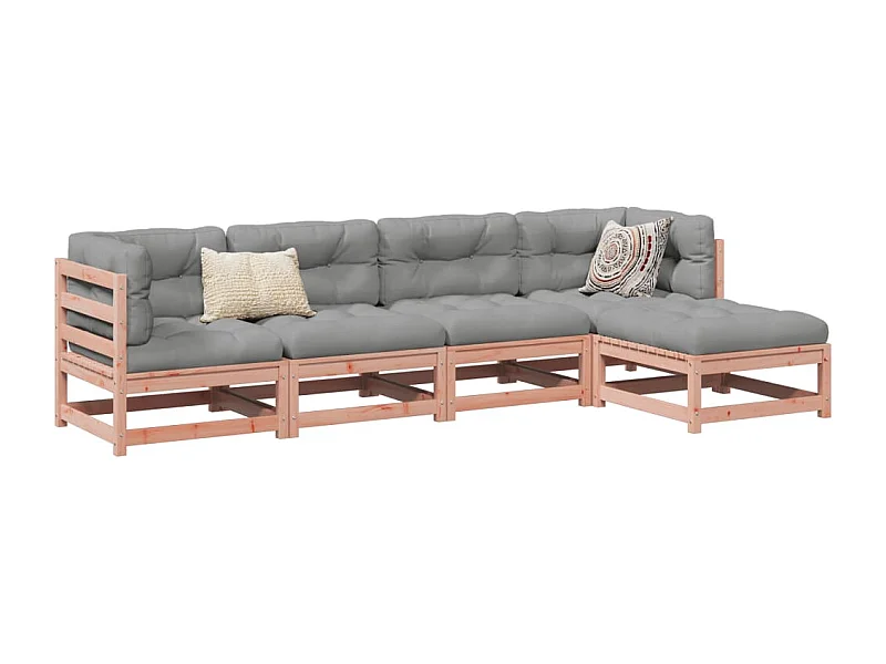 Salon de jardin 5 pcs bois massif sapin de douglas