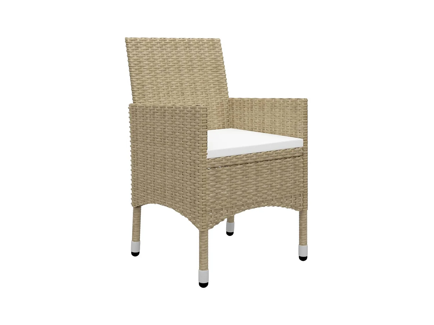 Set Mobili da Pranzo per Giardino 3 pz Beige
