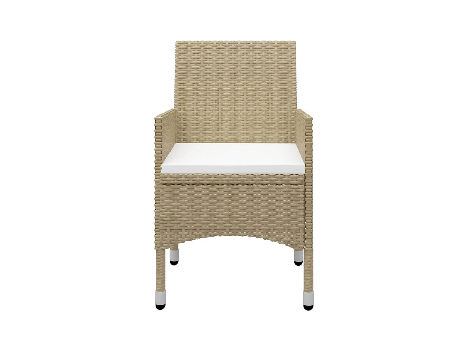 Set Mobili da Pranzo per Giardino 3 pz Beige