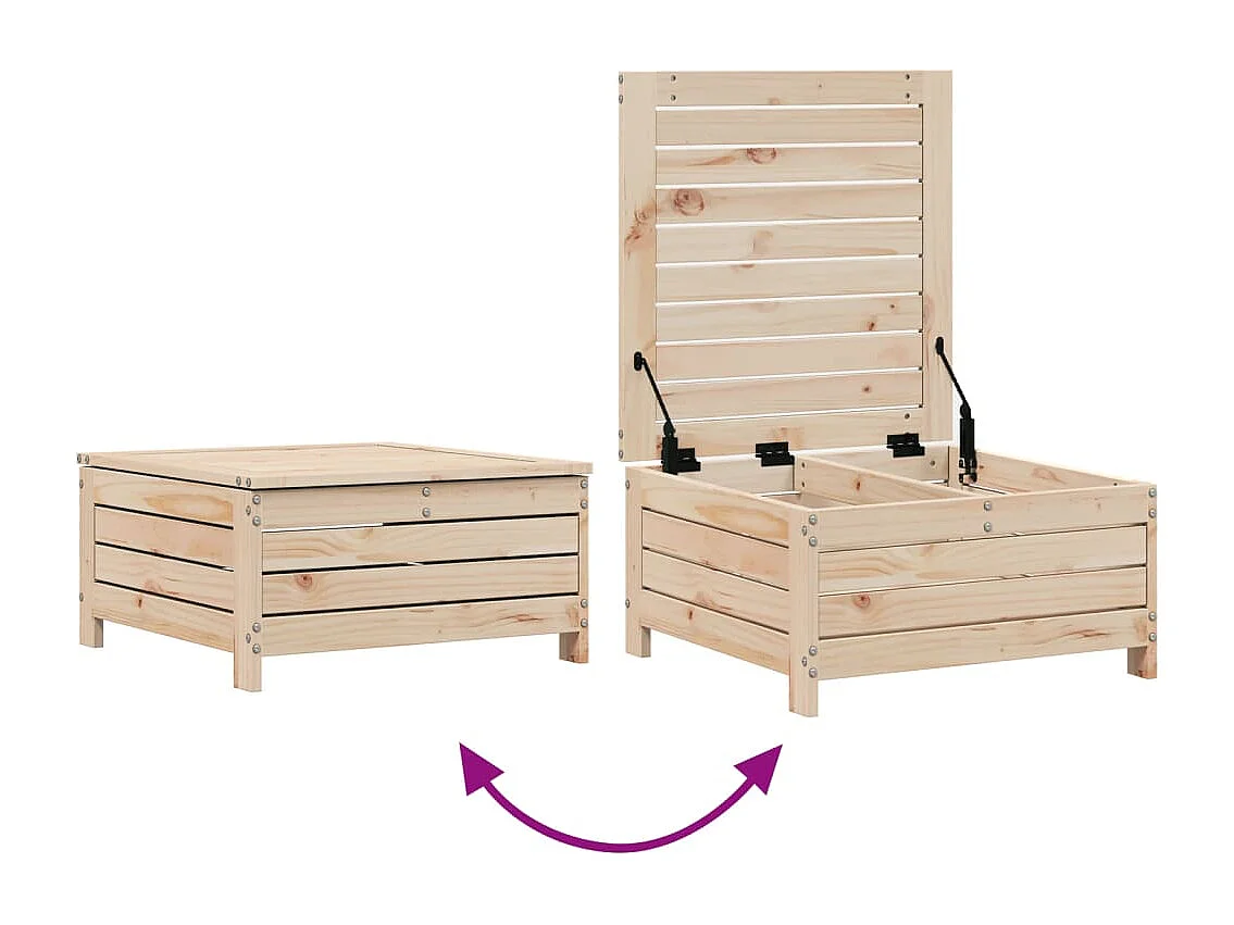 Set Divani da Giardino 5 pz in Legno Massello di Pino