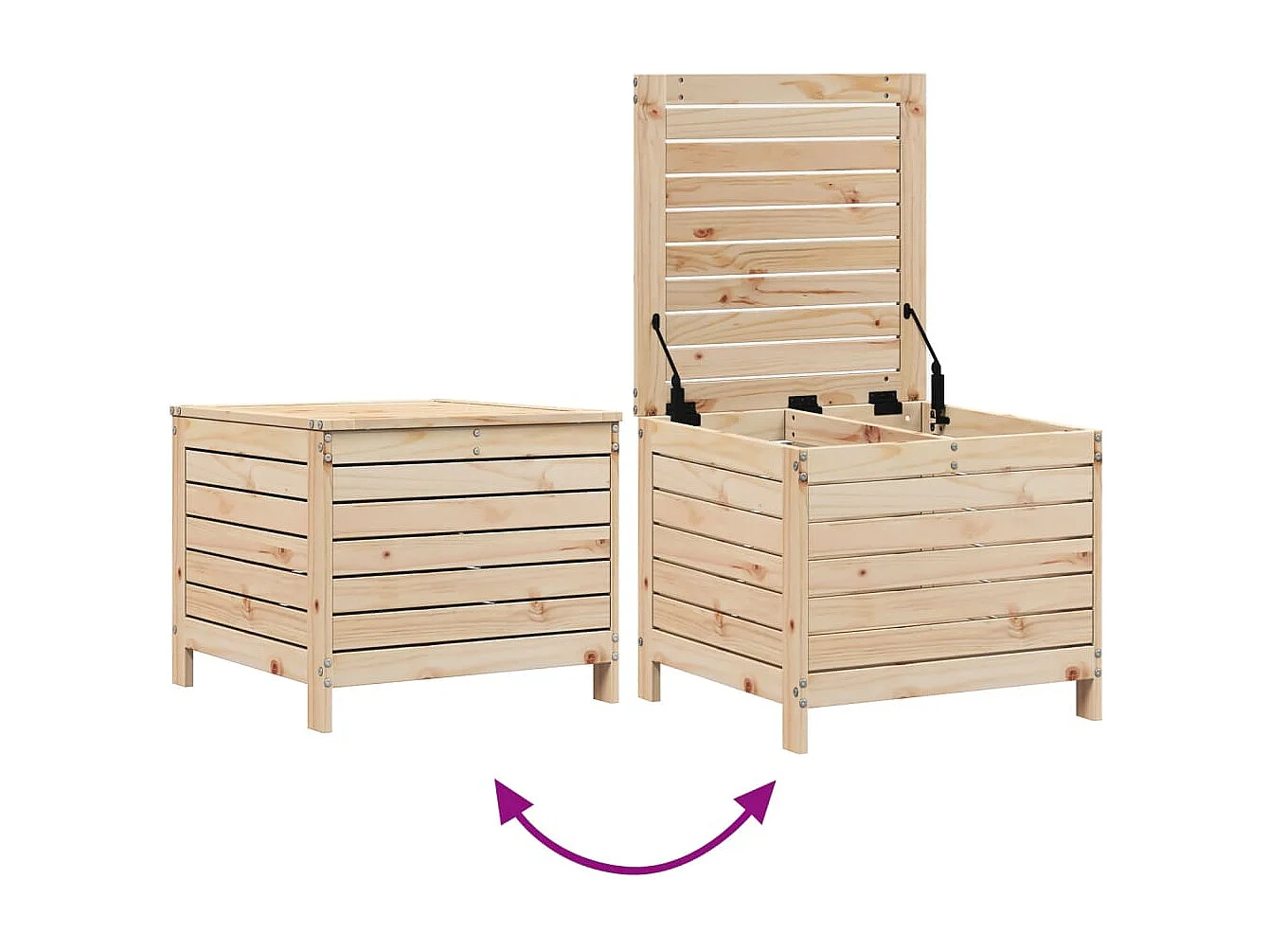 Set Divani da Giardino 5 pz in Legno Massello di Pino
