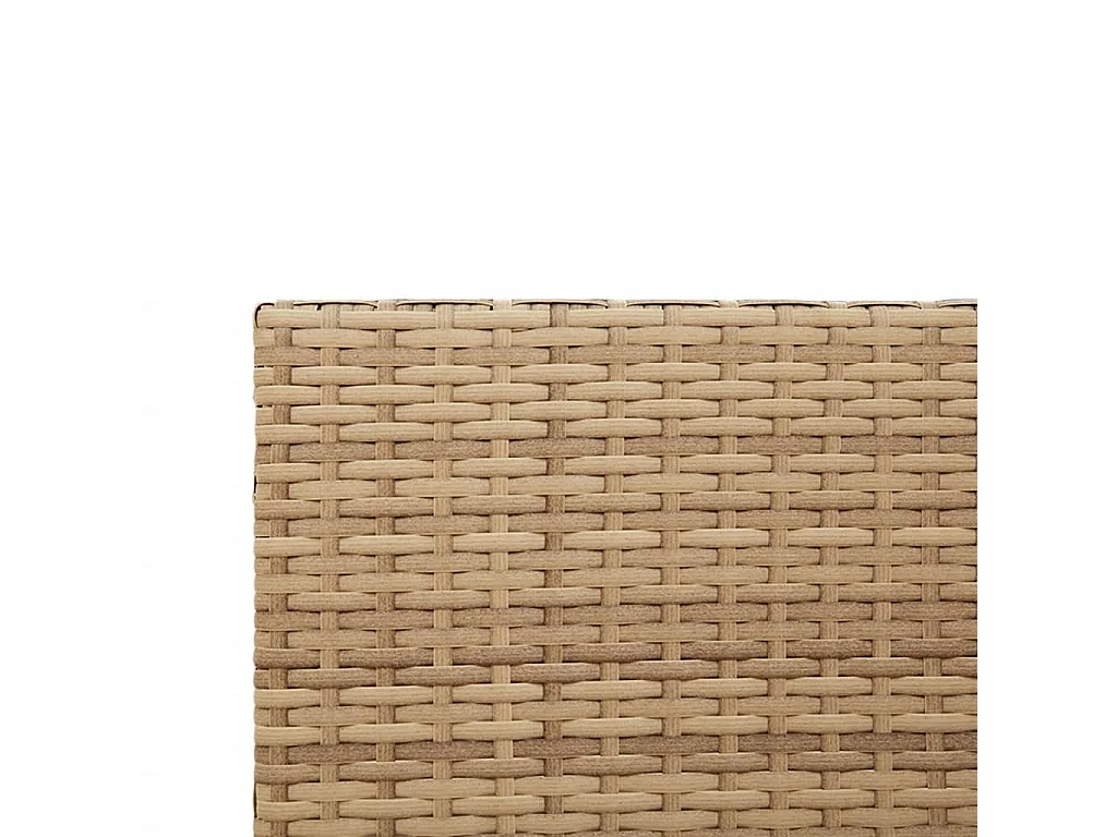Canapé de jardin avec table et coussins en forme de L beige