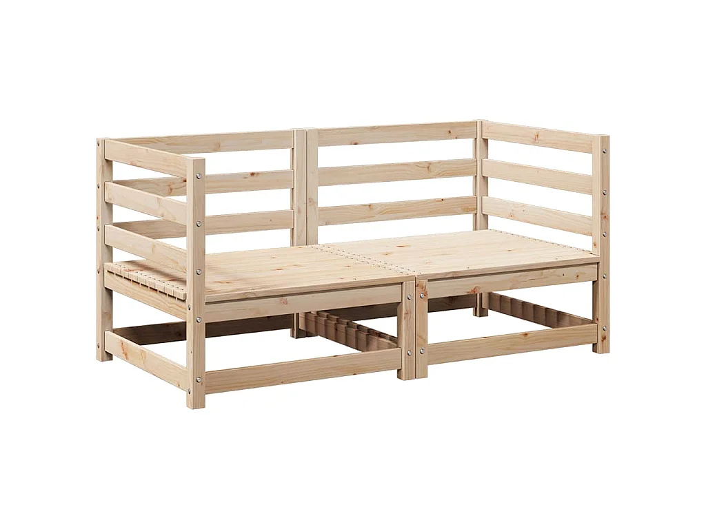Salon de jardin 2 pcs bois de pin massif