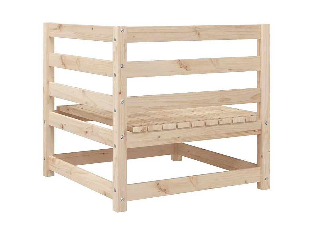 Salon de jardin 2 pcs bois de pin massif
