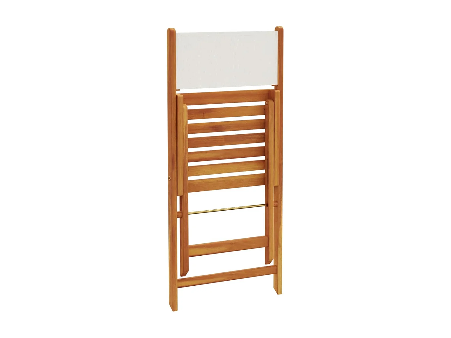 Bistrostoelen 2 st massief acaciahout en stof crèmewit