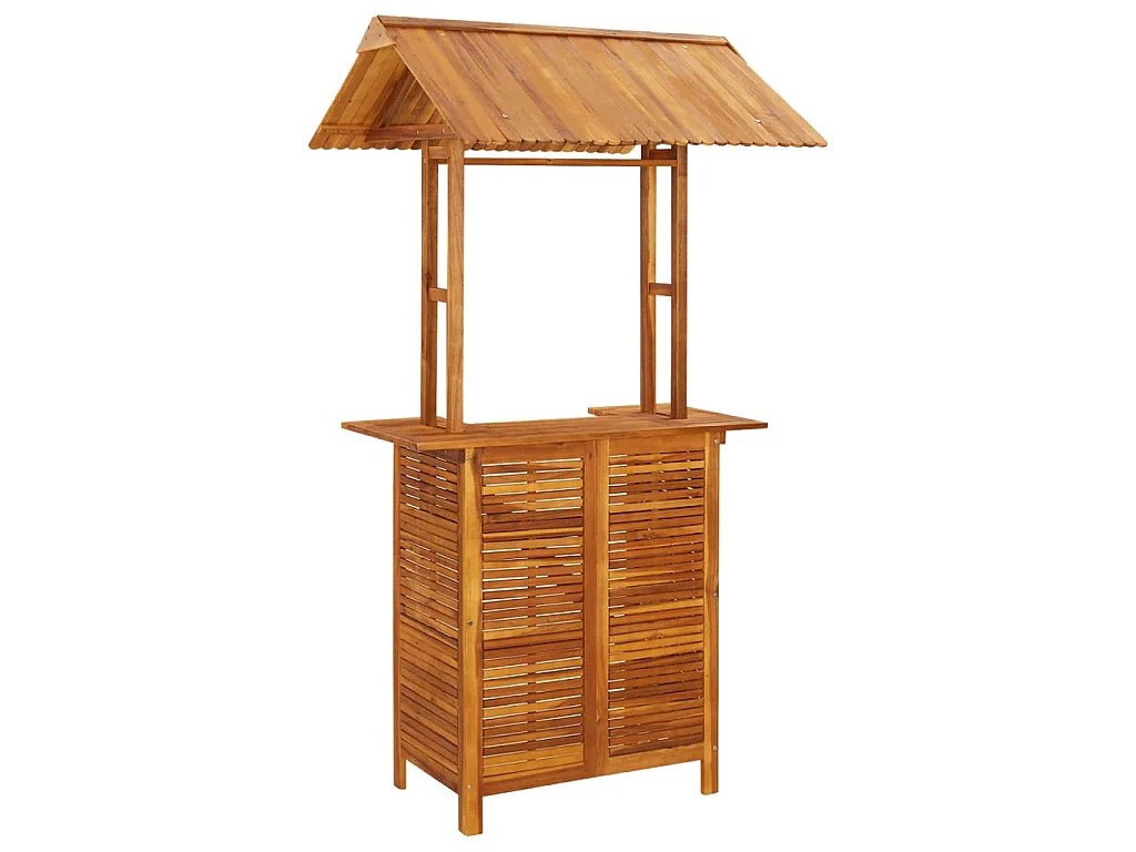 Set da Bar per Giardino 5 pz in Legno Massello di Acacia