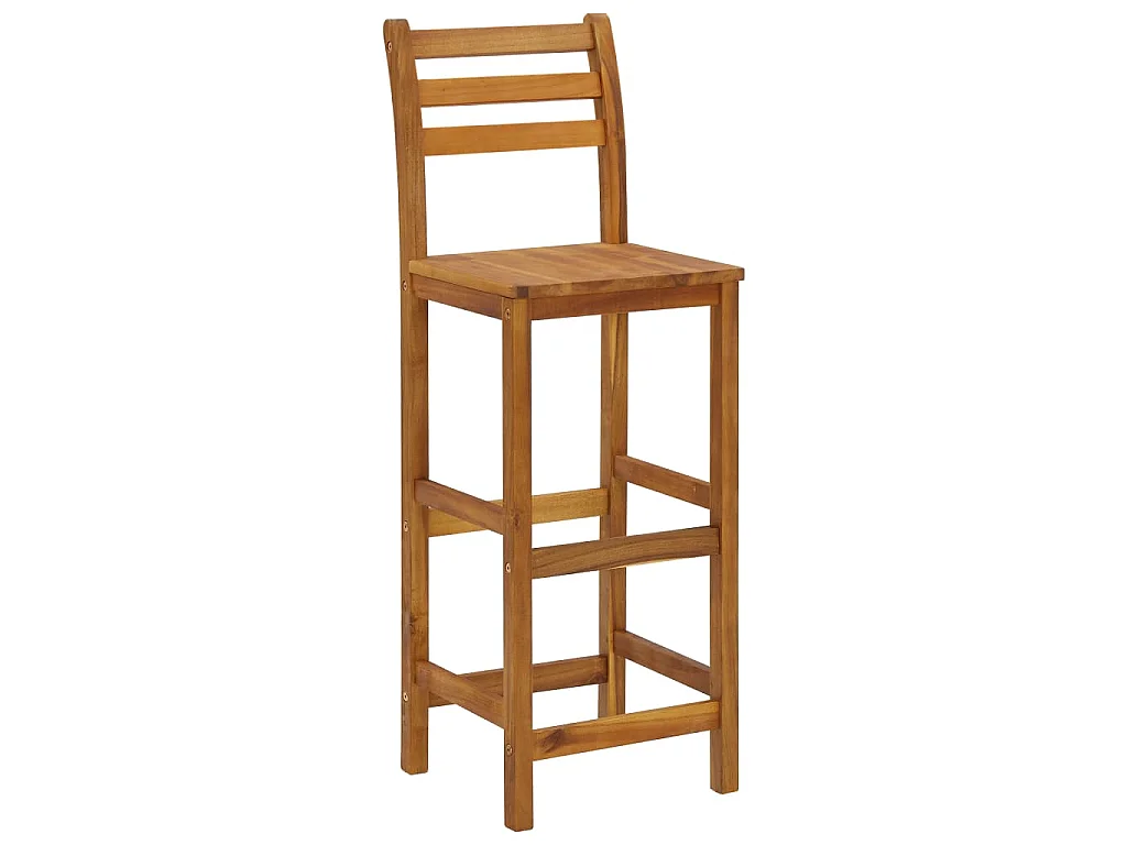 Set da Bar per Giardino 5 pz in Legno Massello di Acacia