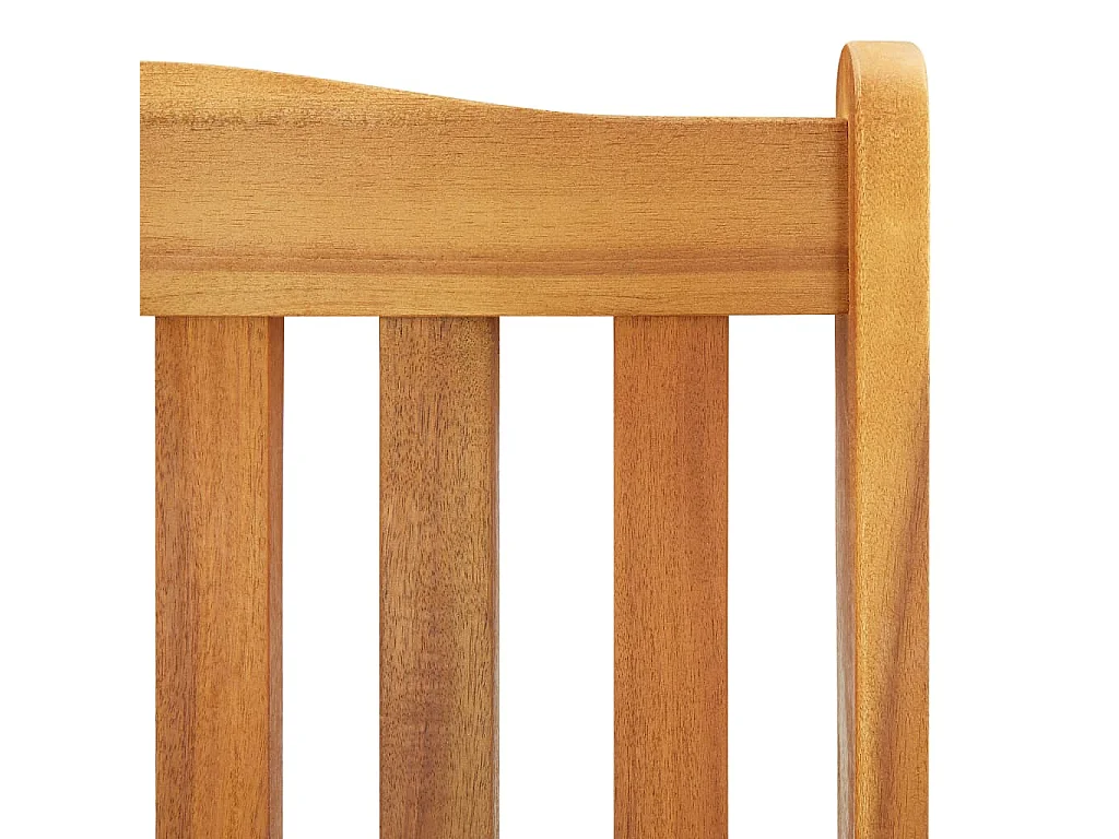 Silla mecedora con cojines madera maciza de acacia