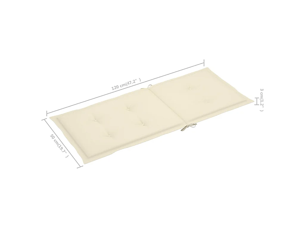 Silla mecedora con cojines madera maciza de acacia