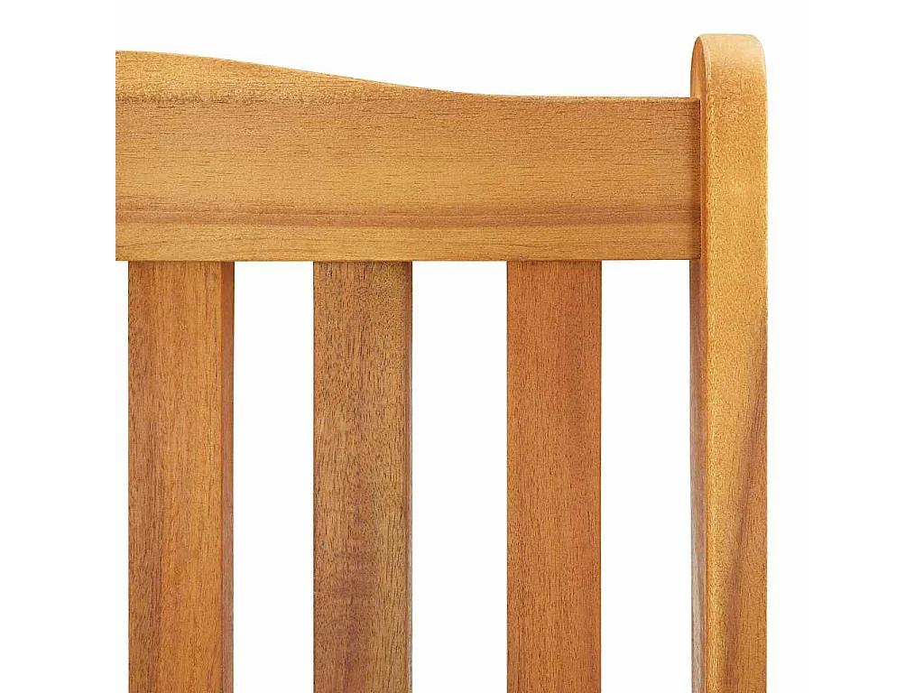 Silla mecedora con cojines madera maciza de acacia