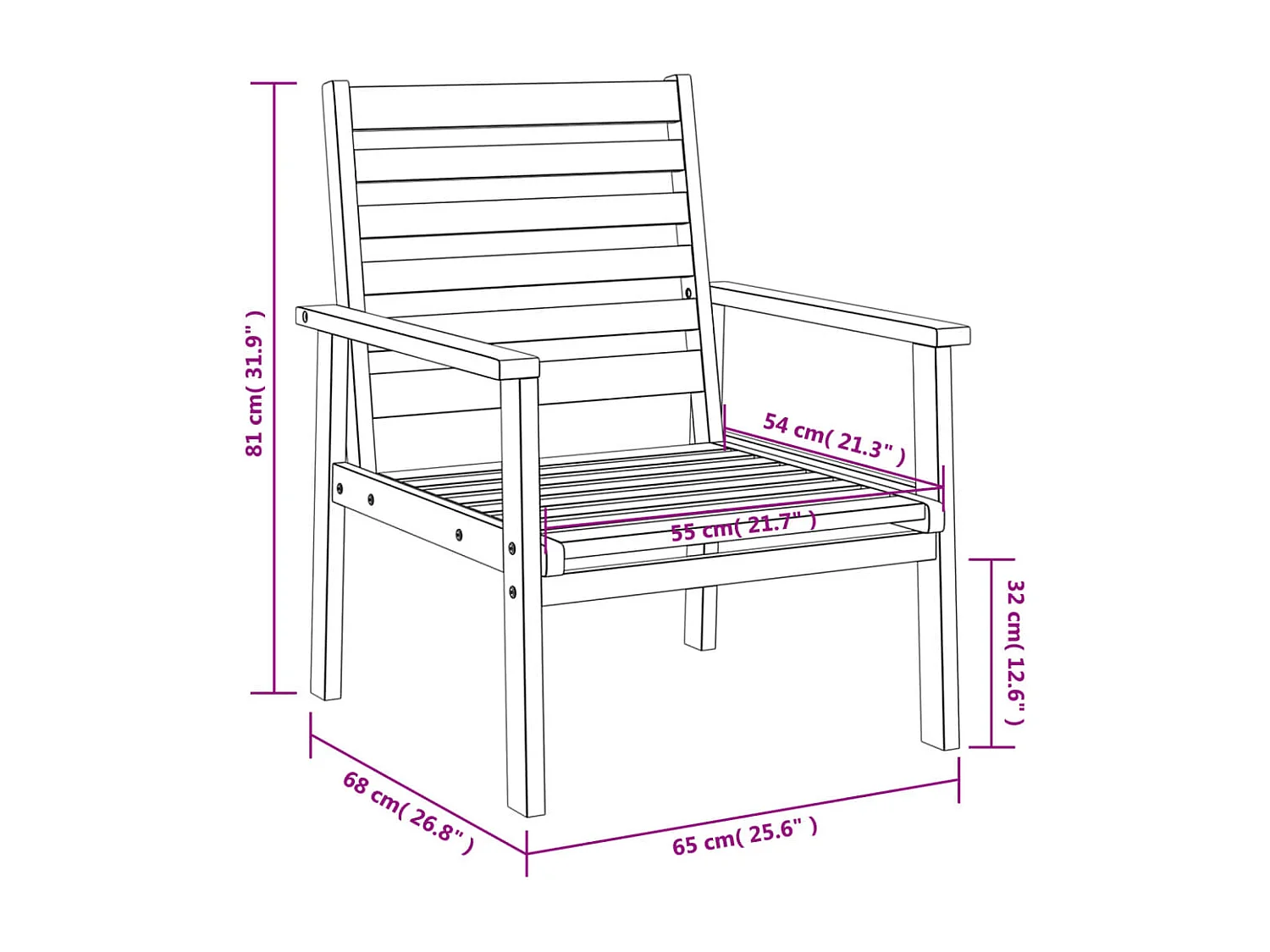 4-tlg. Garten-Lounge-Set Massivholz Akazie