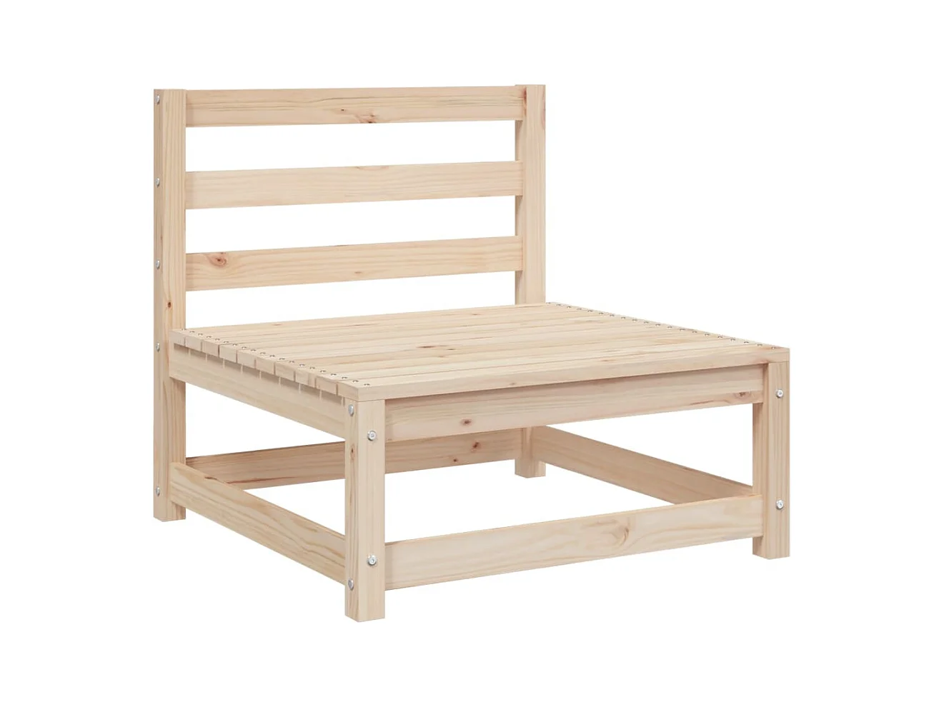 Set Divani da Giardino 7 pz in Legno Massello di Pino