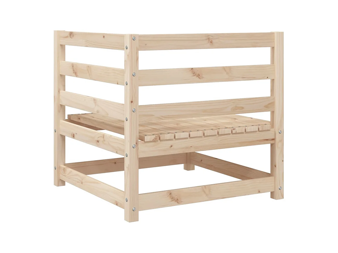 Set Divani da Giardino 7 pz in Legno Massello di Pino