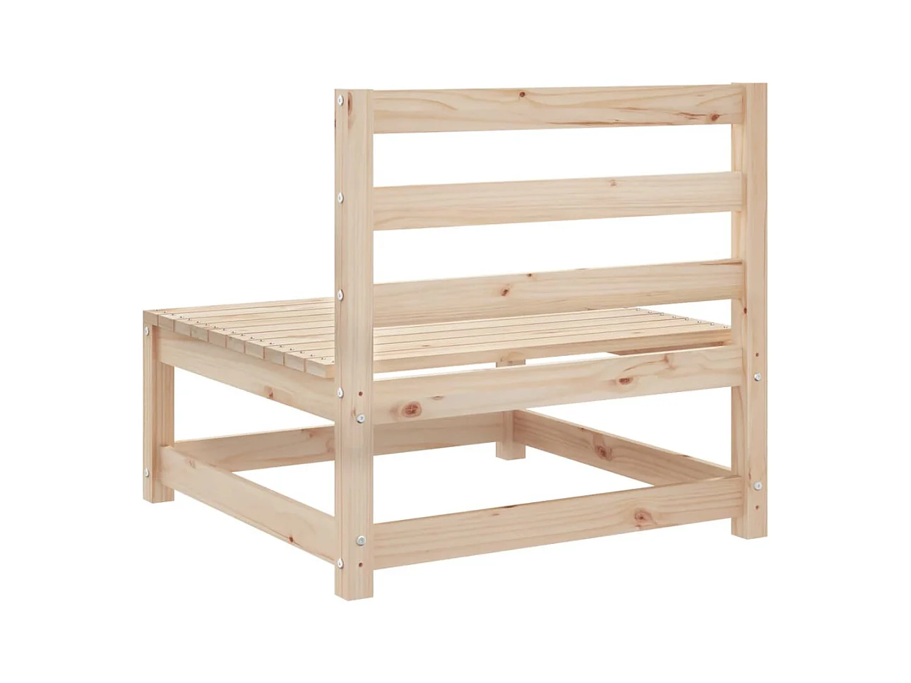 Set Divani da Giardino 7 pz in Legno Massello di Pino