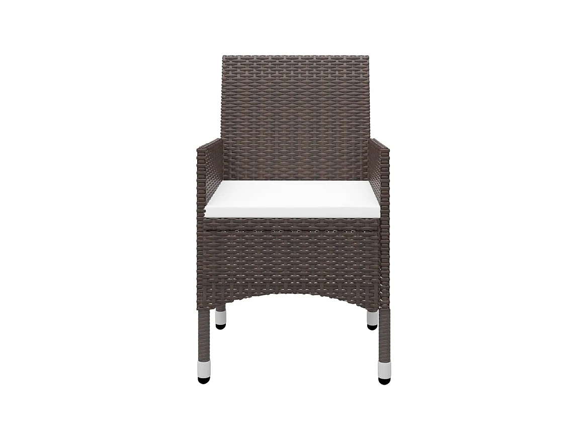 Set Mobili da Pranzo per Giardino 5 pz Marrone