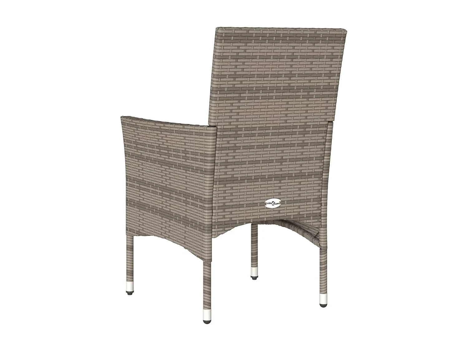 Chaises de jardin avec coussins lot de 2 gris résine tressée