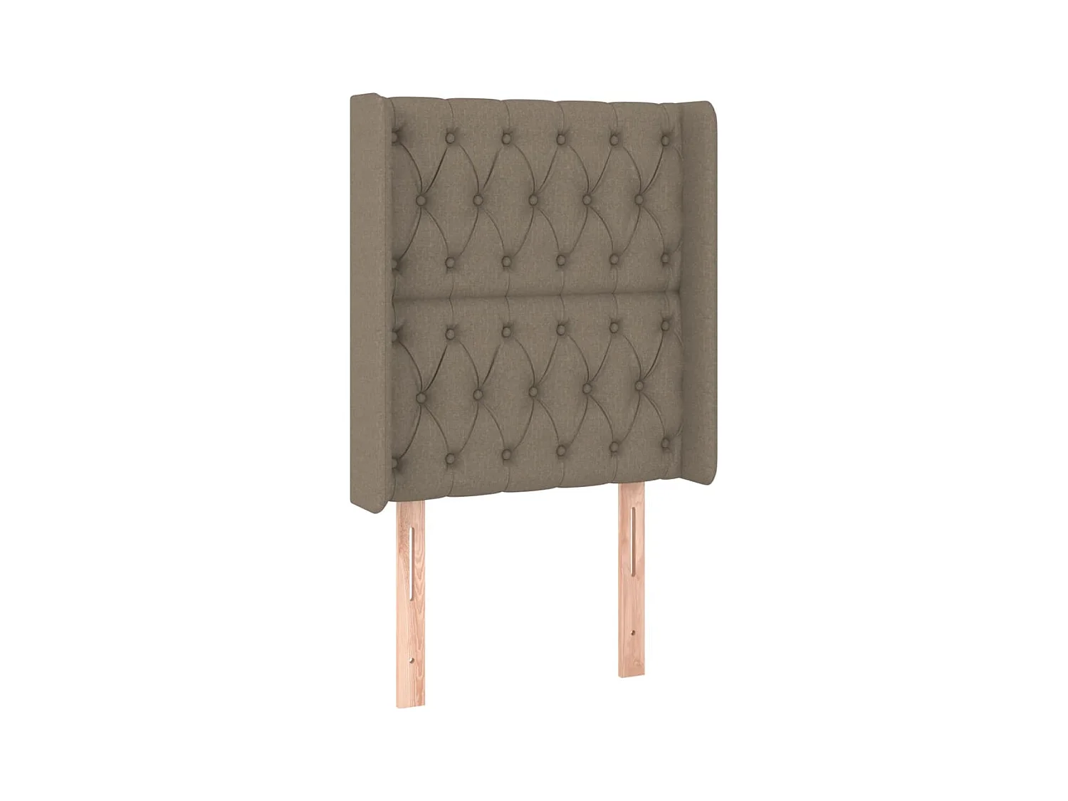 Testiera ad Orecchio Tortora 83x16x118/128 cm in Tessuto
