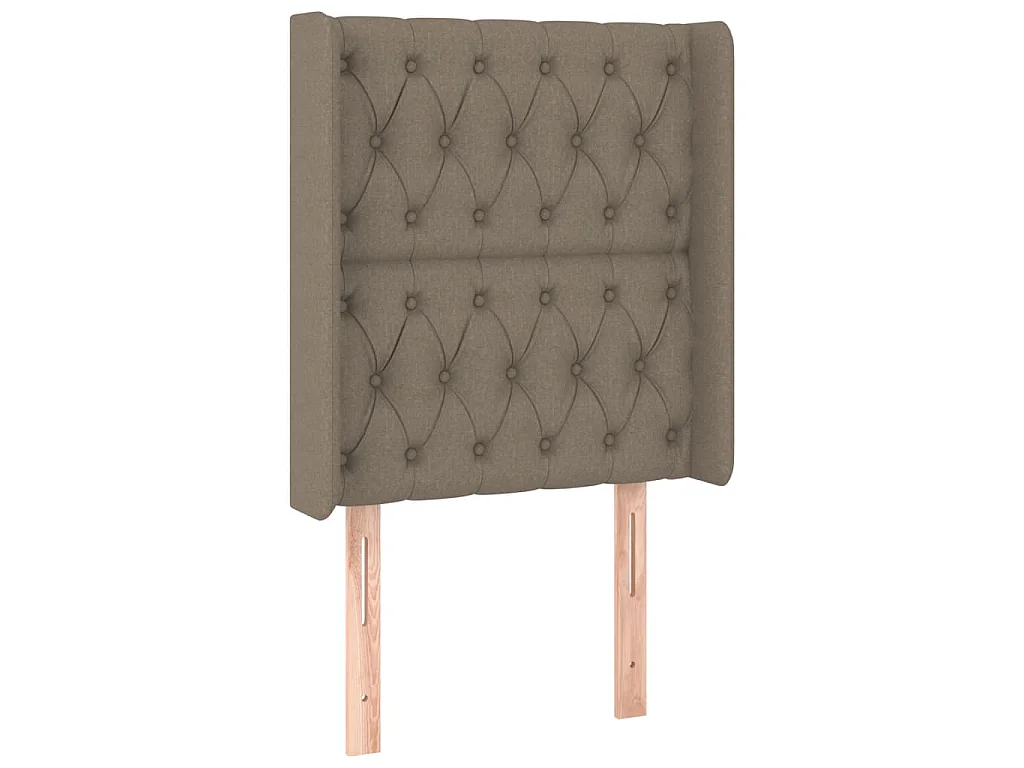 Cabeceira cama c/ abas tecido 83x16x118/128cm cinza-acastanhado