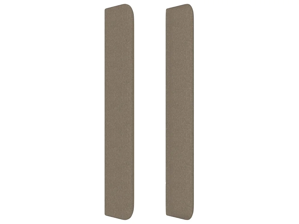 Hoofdbord met randen 163x16x118/128 cm stof taupe