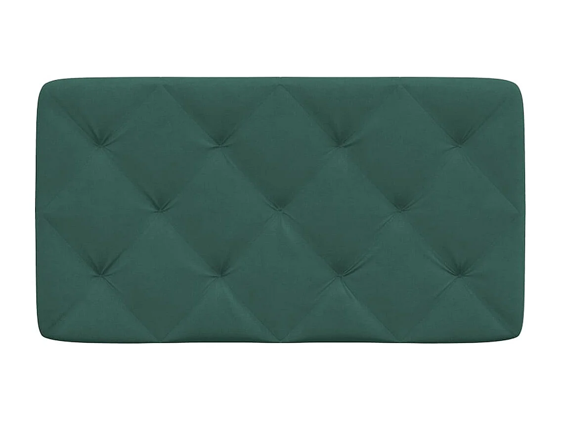 Coussin de tête de lit vert foncé 90 cm velours