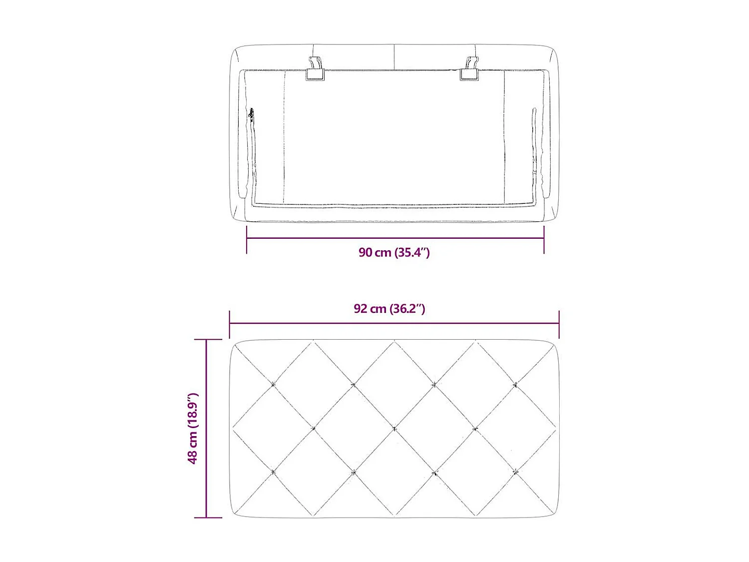 Coussin de tête de lit vert foncé 90 cm velours