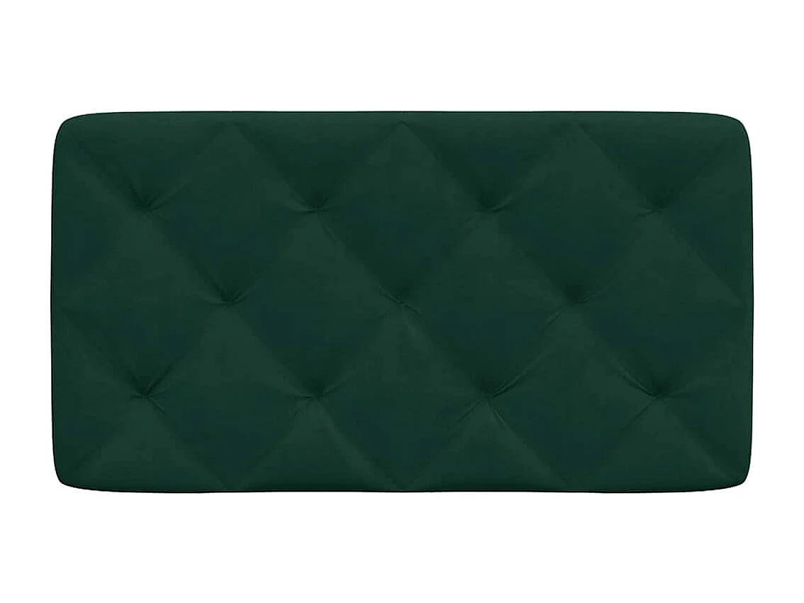 Coussin de tête de lit vert foncé 90 cm velours