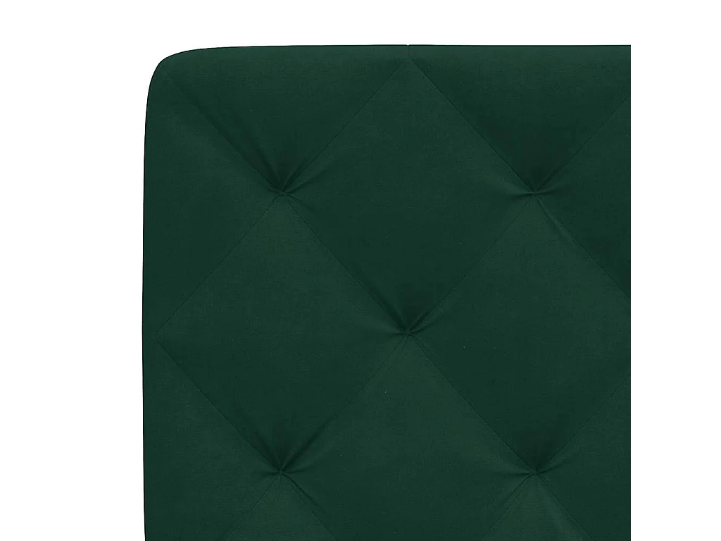 Coussin de tête de lit vert foncé 90 cm velours