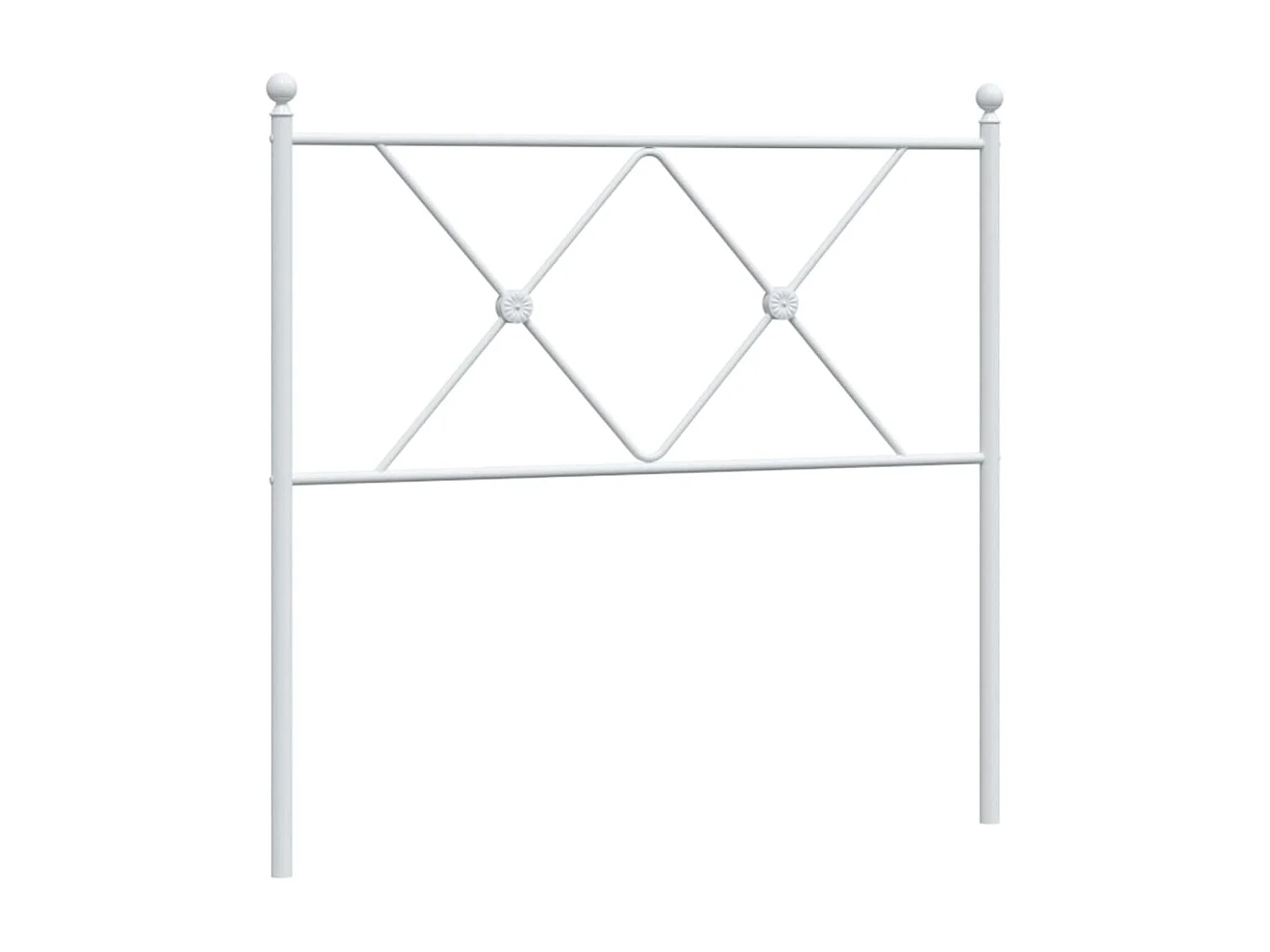 Kopfteil Metall Weiß 90 cm