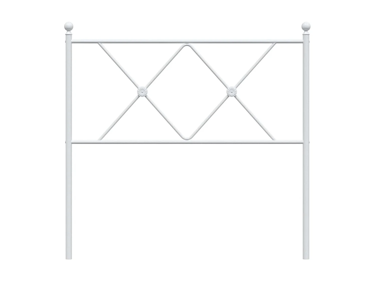 Tête de lit de remplacement métal blanc 90 cm