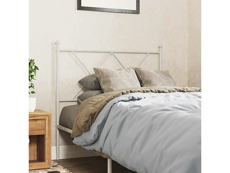 Ersatz-Kopfteil Metall Weiß 90 cm