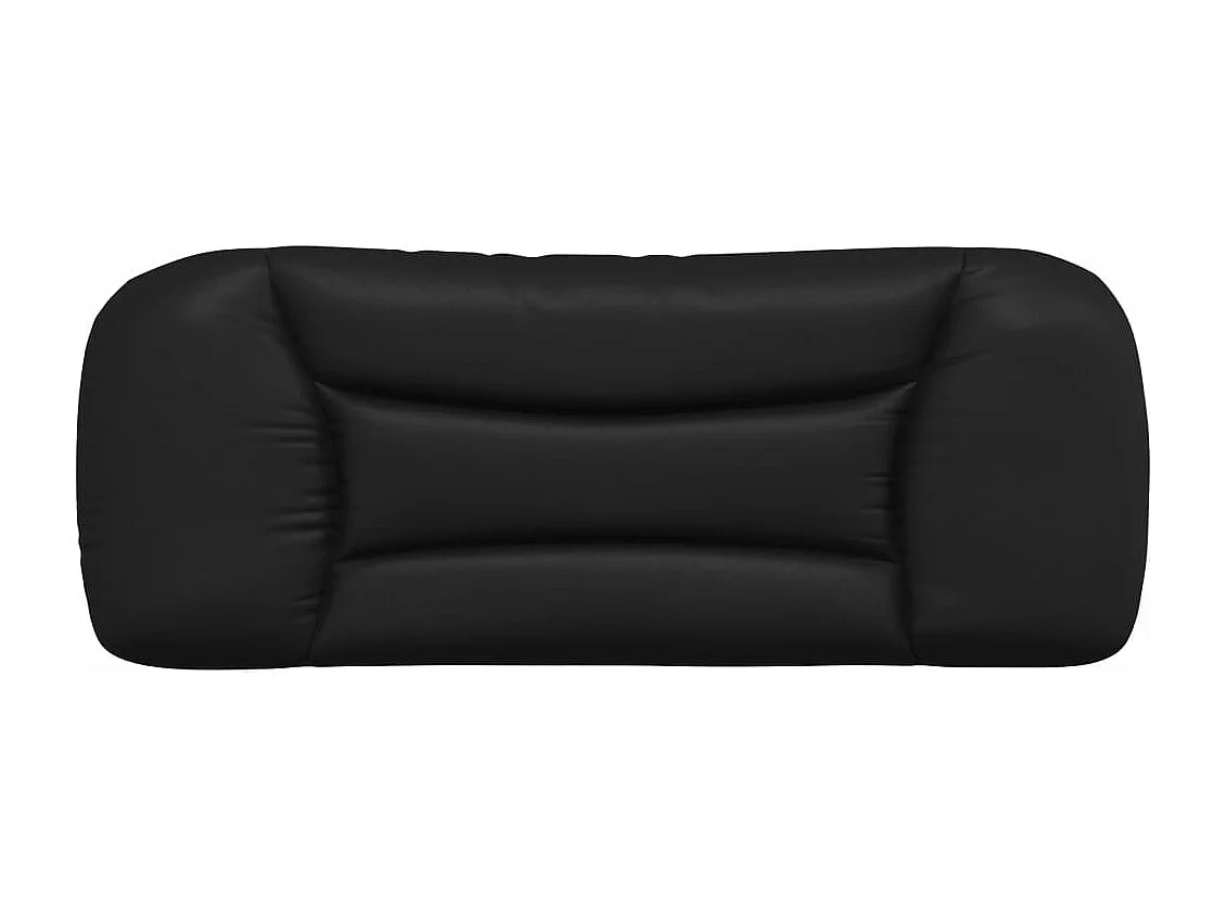 Coussin de tête de lit Hvar noir 100 cm similicuir