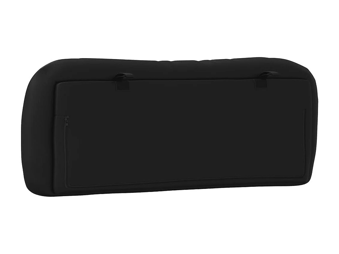 Coussin de tête de lit Hvar noir 100 cm similicuir