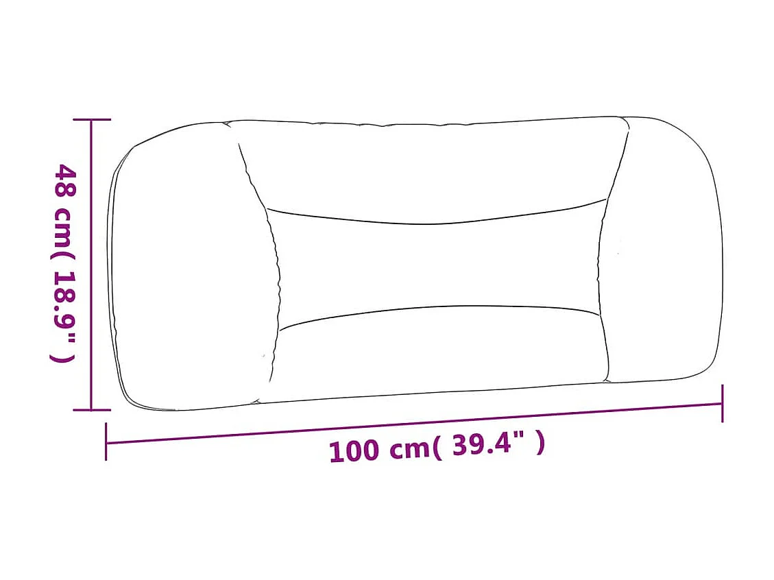 Coussin de tête de lit Hvar noir 100 cm similicuir
