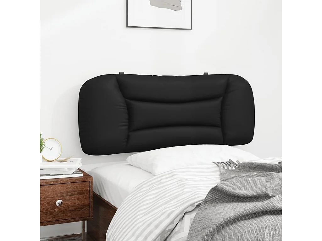 Coussin de tête de lit Hvar noir 100 cm similicuir
