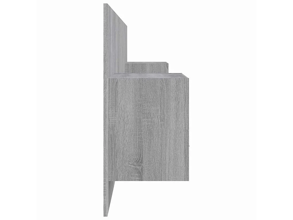 Testiera Letto con Comodini in Legno Multistrato Grigio Sonoma