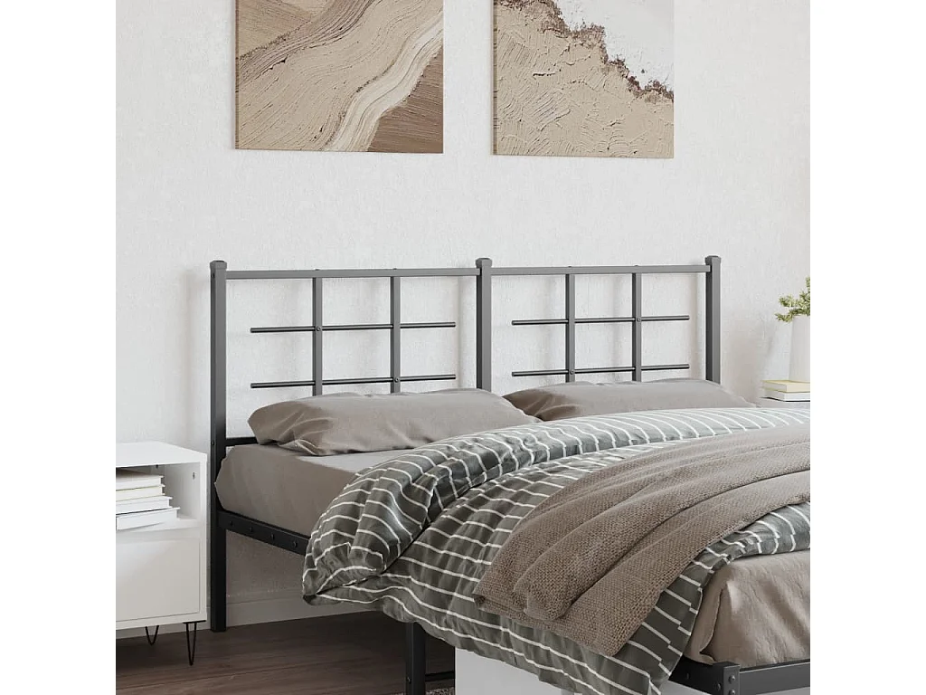 Cabeceira de cama 160 cm metal preto