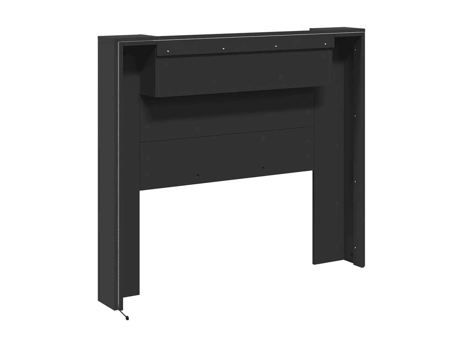 LED-Kopfteil mit Ablagen Schwarz 120x16,5x103,5 cm