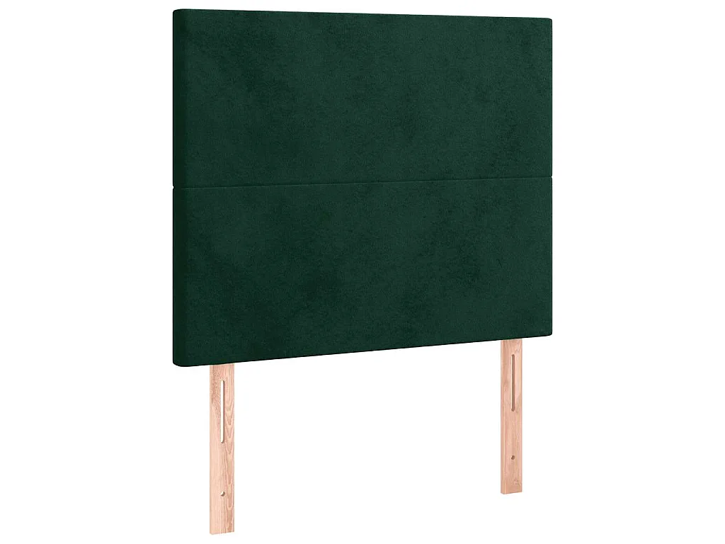 Tête de lit à LED Vert foncé 90x5x118/128 cm Velours
