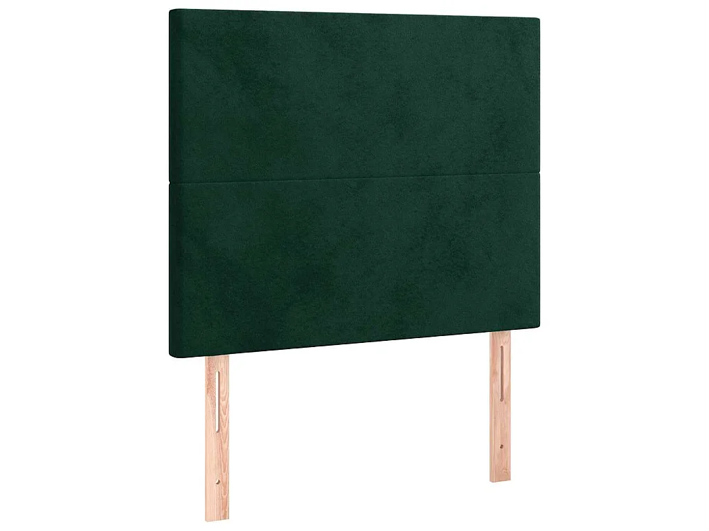 LED Kopfteil Dunkelgrün 90x5x118/128 cm Samt