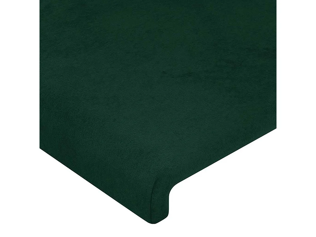 LED Kopfteil Dunkelgrün 90x5x118/128 cm Samt