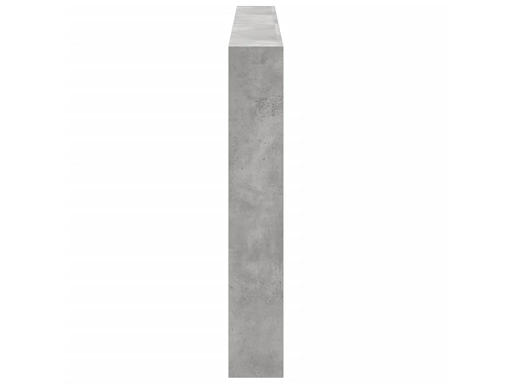 Testiera con Contenitore a LED Grigio Cemento 200x17x102 cm