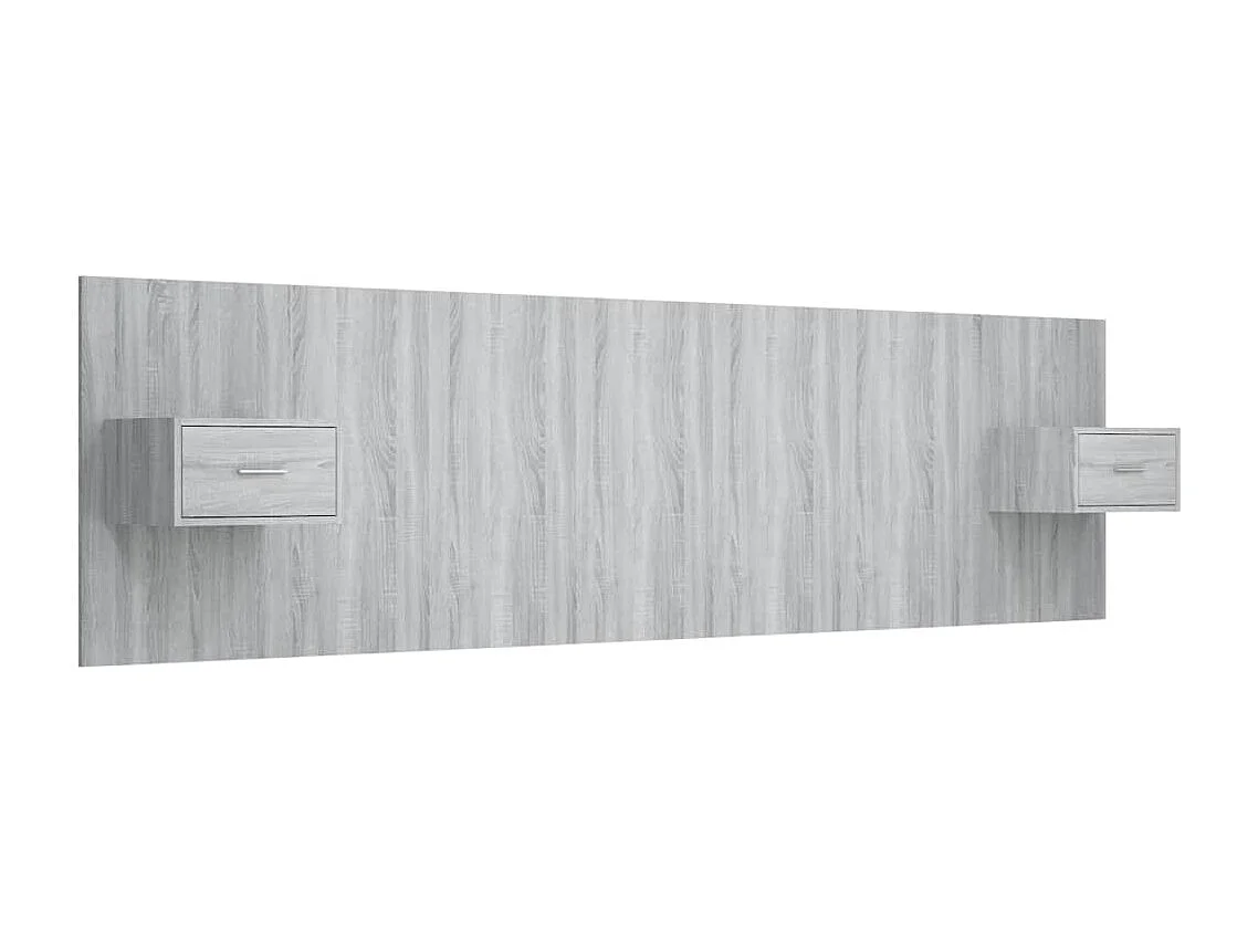 Tête de lit avec armoires sonoma gris Bois d'ingénierie